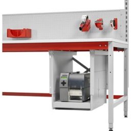 kaiserkraft Tabuleiro extraível, para montagem sob a mesa, para impressora de etiquetas, AxLxP interior 450 – 600 x 334 x 600 mm, Tabuleiro extraível, para montagem sob a mesa, para impressora de etiquetas, AxLxP interior 450 - 600 x 334 x 600 mm. Em refo