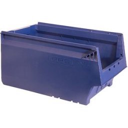 kaiserkraft Caixa para estante, em PP reciclado, CxLxA 500 x 310 x 250 mm, azul, embalagem de 8 unid., Caixa para estante, em PP reciclado, CxLxA 500 x 310 x 250 mm, azul, embalagem de 8 unid. Ecológicas. Ideais para armazenar peças pequenas. Grande abert