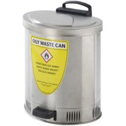 kaiserkraft Recipiente de segurança para resíduos com tampa de fecho automático, em aço inoxidável, volume 35 l, Recipiente de segurança para resíduos com tampa de fecho automático, em aço inoxidável, volume 35 l. Em aço inoxidável. Para resíduos embebido
