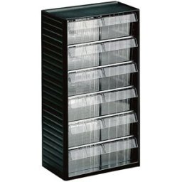 Treston Depósito para peças pequenas 55 , AxLxP 550 x 310 x 180 mm, 12 gavetas, Depósito para peças pequenas 55, AxLxP 550 x 310 x 180 mm, 12 gavetas. Os depósitos para peças pequenas oferecem uma forma fácil de as organizar e armazenar. O fundo ondulado