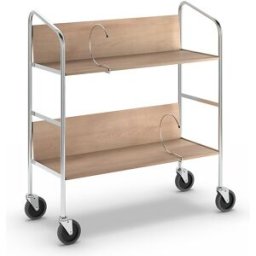 HelgeNyberg Carro para pastas de arquivo, cromado , 2 andares, CxLxA 800 x 340 x 840 mm, imitação de faia, Carro para pastas de arquivo, cromado, 2 andares, CxLxA 800 x 340 x 840 mm, imitação de faia. Completo com dois porta-arquivos. Ideal para a organiz