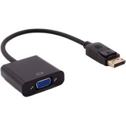 Adaptador Conversor Displayport Macho - VGA Fêmea (Preto) - NILOX