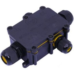 Ligador Estanque c/ Caixa (3 Pinos) 4 Vias 1.0~2.5mm2 IP68 p/ Instalações Eléctricas Exteriores