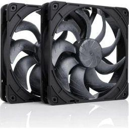 Ventoinha 140mm NF-A14x25 G2 PWM Sx2-PP chromax.black 1500RPM 4 Pinos PWM (Pack 2) (Preto) - NOCTUA