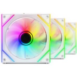 Ventoinha 120mm Flux ARGB MagLink 1800RPM 4 Pinos PWM (Pack 3) (Branco) - ZOLYD