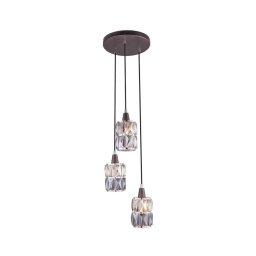 Globo 15761-3 - Candelabro de cristal num fio WOLLI 3xE14/40W/230V