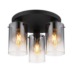 Globo 15907-3D - Candeeiro integrado FLORENTINA 3xE27/40W/230V diâmetro 40,5 cm preto
