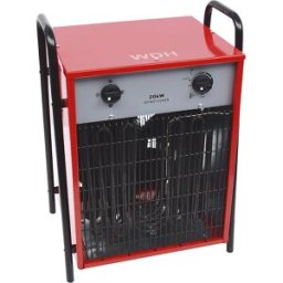 kaiserkraft Aquecedor elétrico, 20000 W, 20 kW, CxLxA 430 x 600 x 380 mm, Aquecedor elétrico, 20000 W, 20 kW, CxLxA 430 x 600 x 380 mm. Potência de aquecimento ajustável até 20.000 Watt (20 kW). Termóstato para a regulação e ajuste da temperatura desejada