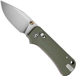 Civivi Baby Banter 2 - TG C24074-1, Satin 14C28N, Milled Green/Red G10, Tweezers and Toothpick, navalha