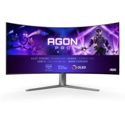 Monitor Curvo 45" AGON PRO AG456UCZD LED Wide Quad HD OLED (Preto) - AOC