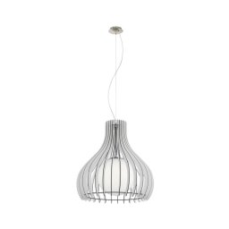 Eglo 61715 - Candeeiro suspenso TINDORI 1xE27/60W/230V diâmetro 50 cm branco