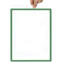 kaiserkraft Caixilho com película transparente, papel com formato A5, embalagem de 10 unid., autocolante, verde, Caixilho com película transparente, papel com formato A5, embalagem de 10 unid., autocolante, verde. Autocolante ou magnético. Caixilho de inf