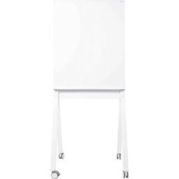 magnetoplan Quadro de design em vidro, móvel , magnético, LxA 760 x 1800 mm, branco, Quadro de design em vidro, móvel, magnético, LxA 760 x 1800 mm, branco. Superfície de dupla face (vidro/vidro, vidro/feltro). Vidro de segurança temperado (4 mm). Magnéti