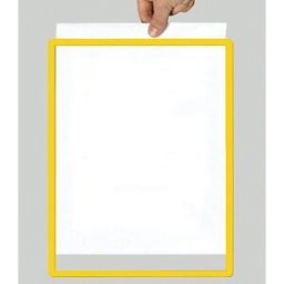 kaiserkraft Caixilho com película transparente, papel com formato A2, embalagem de 10 unid., autocolante, amarelo, Caixilho com película transparente, papel com formato A2, embalagem de 10 unid., autocolante, amarelo. Autocolante ou magnético. Caixilho de