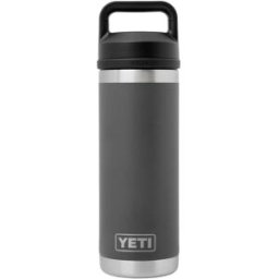 Yeti Rambler Bottle 18oz Chug Cap, Charcoal Grey, garrafa térmica com bico, 532 ml