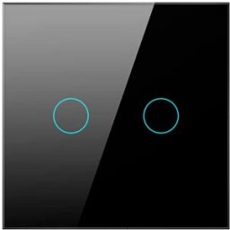 Interruptor Inteligente ZTS02-EU-B2 2 Canais ZigBee Tuya (Preto) - AVATTO