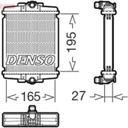 Radiador, arrefecimento do motor DENSO DRM05077