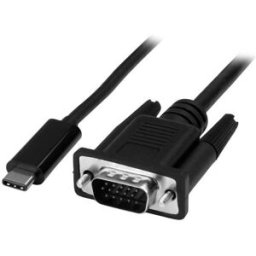 Adaptador de Vídeo CDP2VGAMM2MB USB C-VGA (D-Sub) Preto (2 mts) - STARTECH