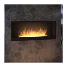 InFire - Lareira BIO embutida 120x50 cm 3kW preta
