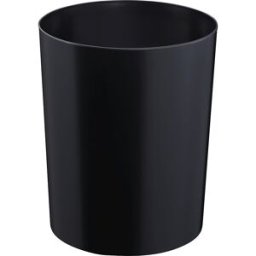 ZWINGO Cesto de papéis de segurança com aplicação em alumínio , volume 20 l, Ø 280 mm, preto, Cesto de papéis de segurança com aplicação em alumínio, volume 20 l, Ø 280 mm, preto. Em plástico dificilmente inflamável. Certificação TÜV. Com aplicação em alu
