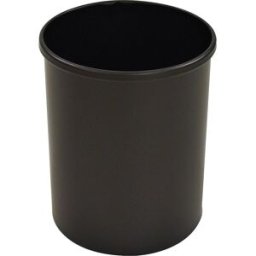 kaiserkraft Cesto de papéis, aço, redondo, volume 15 l, AxØ 309 x 255 mm, preto, a partir de 3 unid., Cesto de papéis, aço, redondo, volume 15 l, AxØ 309 x 255 mm, preto, a partir de 3 unid. Resistentes ao fogo e em diversas cores. Cesto de papéis redondo