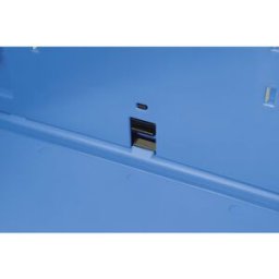 kaiserkraft Segurança da peça frontal, embalagem de 20 unid., preto, Segurança da peça frontal, embalagem de 20 unid., preto. Bloqueiam os lados frontais. Proteção antirroubo em combinação com a tampa. Não adequado para 32, 40 e 200 litros. Embalagem de 2