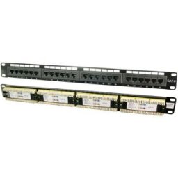 Patch Panel RJ45 24 Portas CAT6 (Preto) - LOGILINK
