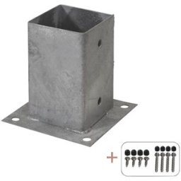 kaiserkraft Base de poste cúbica, AxLxP 150 x 150 x 150 mm, prateado, Base de poste cúbica, AxLxP 150 x 150 x 150 mm, prateado. Montagem fácil. Utilização versátil. Duradouro e fácil de limpar. Existem várias possibilidades para a fixação de postes. A bas