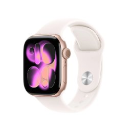 Apple Watch Series 11 GPS 42mm Alumínio Rosa Dourado c/ Bracelete Desportiva - S/M