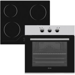 Pack Forno Elétrico 65L + Placa Elétrica Vitrocerâmica 4 Zonas (Preto) - VOX