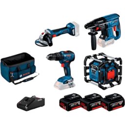 Kit 4 Máquinas GSB 18V-55 + GWS 18V-7 + GBH 18V-21 + GPB 18V-5 C + Bateria 18V Bosch
