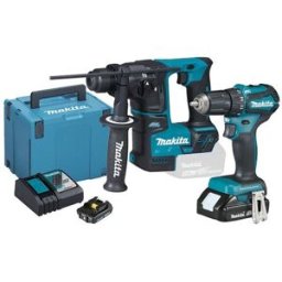 Kit Martelo Ligeiro 18V + Berbequim Aparafusadora 18V 40Nm Makita DLX2454AJ