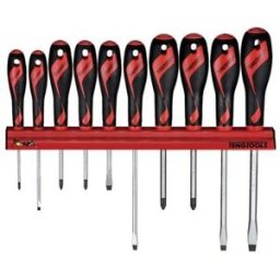Kit de Chaves de Fenda c/ Rack 10Pcs Teng Tools WRMD10N