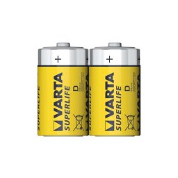 Varta 2020 - 2 pçs Bateria de zinco-carbono SUPERLIFE D 1,5V