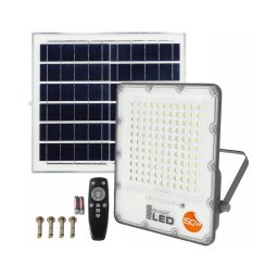 Refletor solar LED regulável LED/150W/3,2V 5000K 15000 mAh IP65 preto + controlo remoto