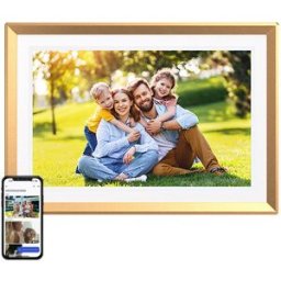 Moldura Digital 10.1" Frameo WiFi (Dourado) - ARZOPA