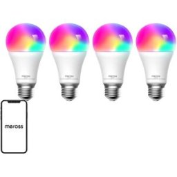 Pack 4x Lâmpadas MSL120 WiFi Smart LED Light Bulb E27 9W - MEROSS