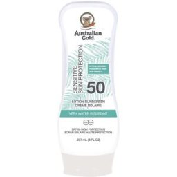 Australian Gold Sensitive Sun Protection SPF50 water resistant lotion 237 ml