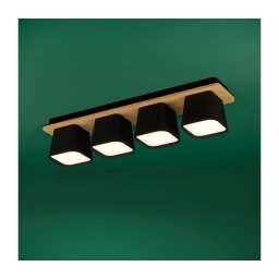 Eglo 390008 - Iluminação de teto RUSCIO 4xE27/40W/230V preto/castanho