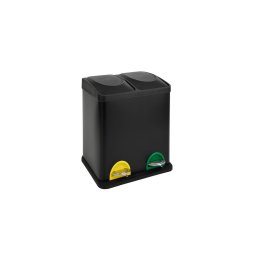 Lixeira para resíduos recicláveis 30 l preta