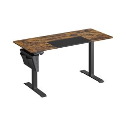 Mesa de escritório ajustável SOLEA-X castanho/preto