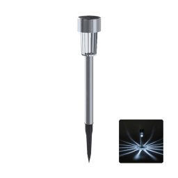Aigostar - Candeeiro solar LED/2V IP44 40 mAh com acabamento cromado fosco
