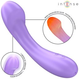 INTENSE - VIBRADOR BECKY 19 CM AQUECÍVEL 7 VIBRAÇÕES ROXO