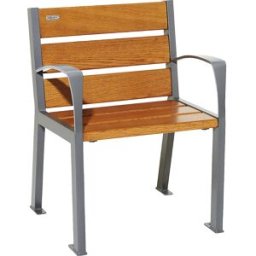 PROCITY Cadeira de madeira SILAOS® , altura do assento 450 mm, cinzento antracite, carvalho, Cadeira de madeira SILAOS®, altura do assento 450 mm, cinzento antracite, carvalho. Tubo de aço 30 x 50 mm galvanizado. Assento e encosto: carvalho certificado pe