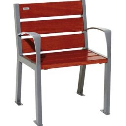PROCITY Cadeira de madeira SILAOS® , altura do assento 450 mm, cinzento antracite, mogno, Cadeira de madeira SILAOS®, altura do assento 450 mm, cinzento antracite, mogno. Tubo de aço 30 x 50 mm galvanizado. Assento e encosto: carvalho certificado pela PEF