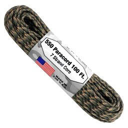 ARM 550 PARACORD 100' Forest Camo C28-FOREST CAMO