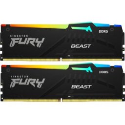 Memória RAM DIMM Fury Beast RGB 128GB (2x64GB) DDR5-5600MHz (AMD Expo/Intel XMP) CL40 - KINGSTON