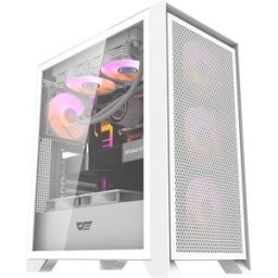 Caixa ATX DRX70 MESH + 4 Ventoinhas RGB (Branco) - DARKFLASH