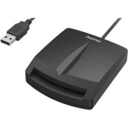 Leitor Cartão Cidadão DNI 4.0 USB-A / USB-C (Preto) - HAMA