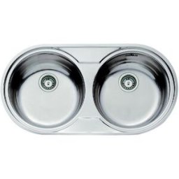 Lava Loiça Oval Pia Encastrada DR 80 2C (Inox) -TEKA